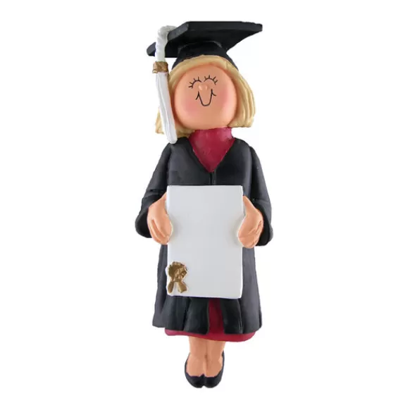 Clearance Personalized Graduate Ornament - Female, Blonde Hair Graduation