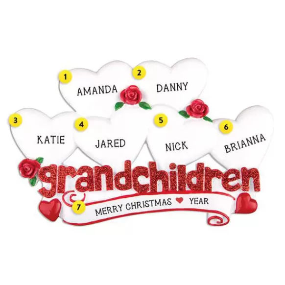Cheap Personalized Grandchildren With 6 Hearts Table Top Decoration Table Tops