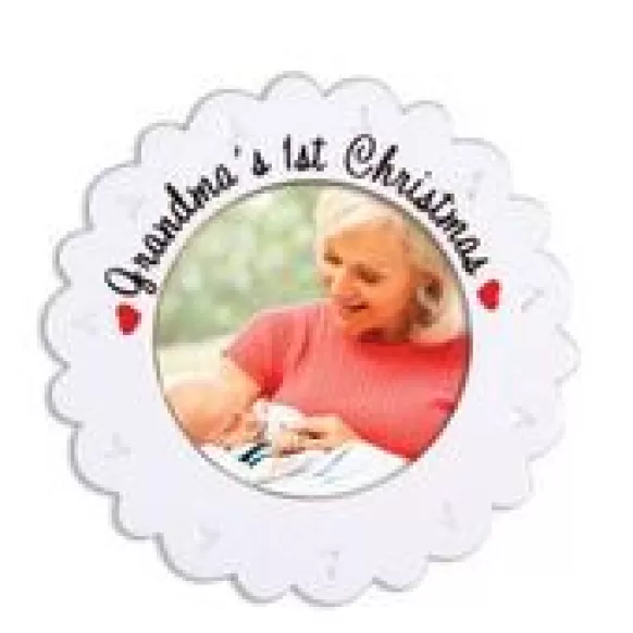 Best Personalized Grandma's 1St Christmas Picture Frame Ornament Picture Frames