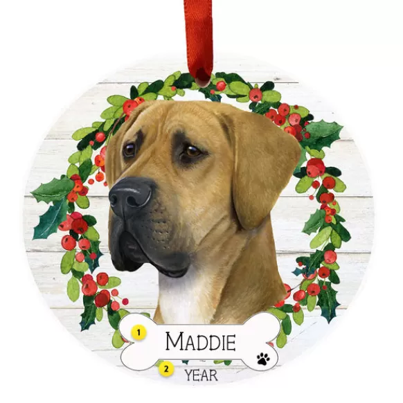 Best E & S Imports Personalized Great Dane Ornament - Uncropped