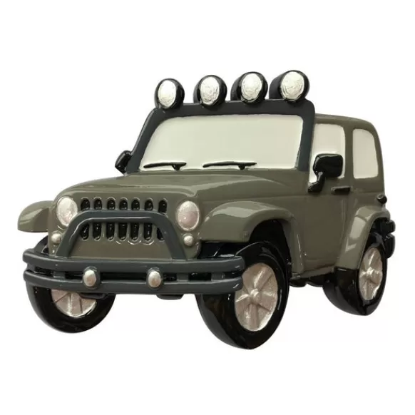 Store PolarX Personalized Grey Jeep Ornament