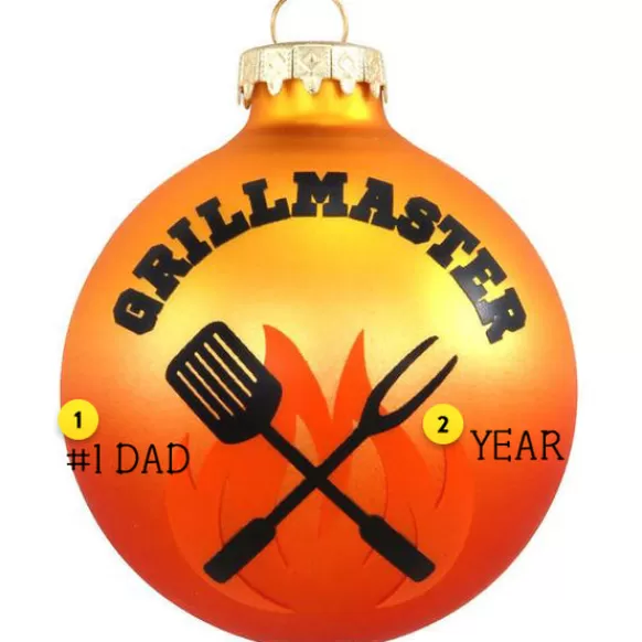 Fashion Personalized Grillmaster Glass Ornament Household