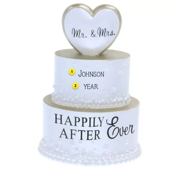 Flash Sale Personalized Happily Ever After Wedding Cake Ornament Engaged, Wedding, & Anniversary