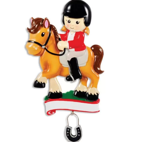 Store Personalized Horseback Rider Ornament - English Animals