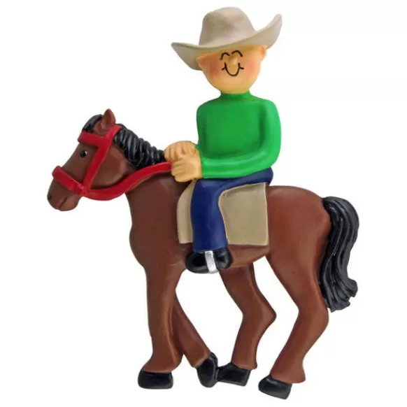 Flash Sale Personalized Horseback Riding Ornament - Male Horse & Farm