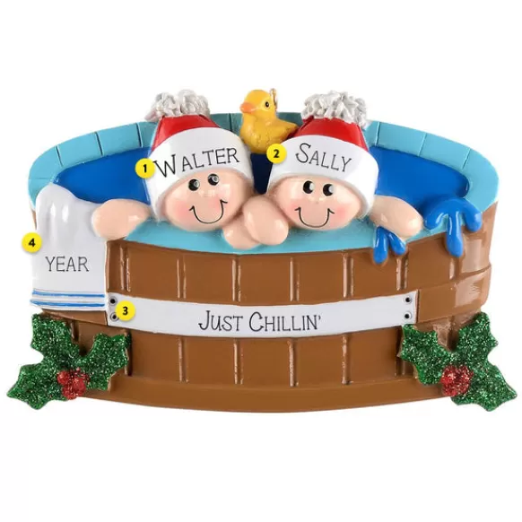 Sale Personalized Hot Tub Couple Ornament Couples