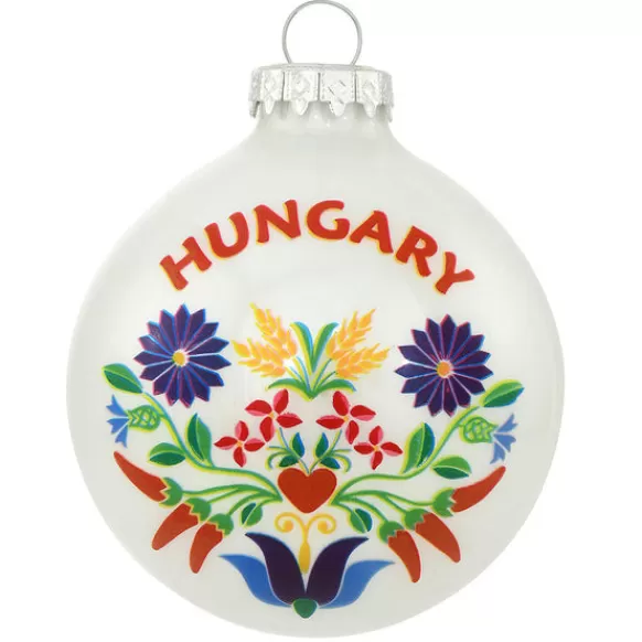 Cheap Bronners Personalized Hungary Glass Bulb Ornament