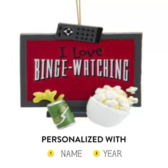 New Personalized I Love Binge-Watching Ornament Hobbies & Activities