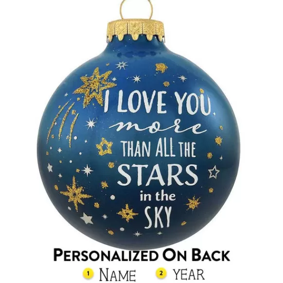 Store Personalized "I Love You" Glass Bulb Ornament Family Members