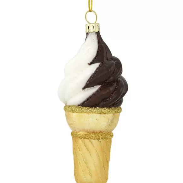 Cheap Bronners Personalized Ice Cream Twist Cone Glass Ornament