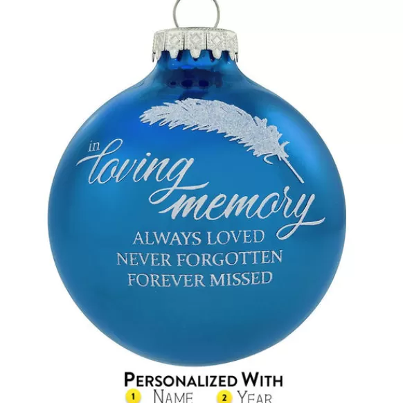 Cheap Personalized In Loving Memory Memorial Glass Bulb Ornament Memorial