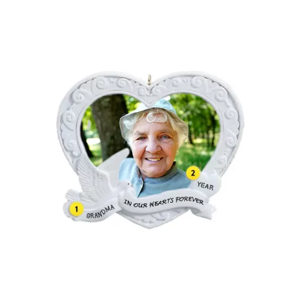 Best Sale Personalized In Our Hearts Forever Photo Frame Ornament Memorial