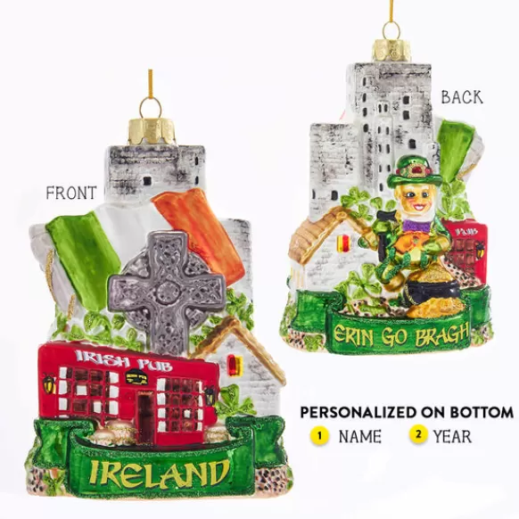 Hot Kurt Adler Personalized Ireland Ornament-Glass