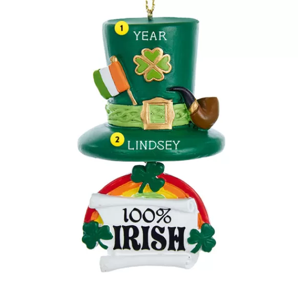 Best Sale Kurt Adler Personalized Irish Hat Ornament