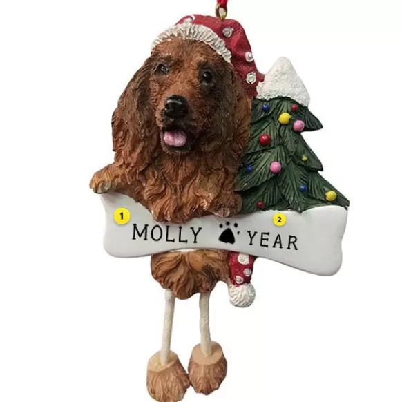 Best E & S Imports Personalized Irish Setter Dog Ornament