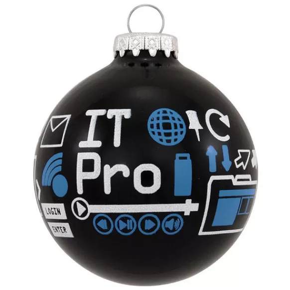 Fashion Bronners Personalized It Pro Glass Ornament