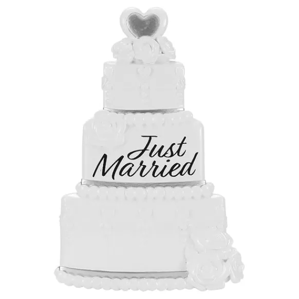 Discount Personalized Just Married Wedding Cake Ornament Engaged, Wedding, & Anniversary