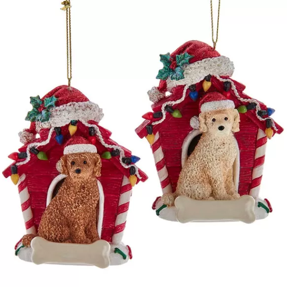 Clearance Kurt Adler Personalized Labradoodle In Dog House Ornament