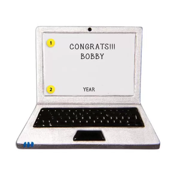 Cheap Personalized Laptop Computer Ornament School Days