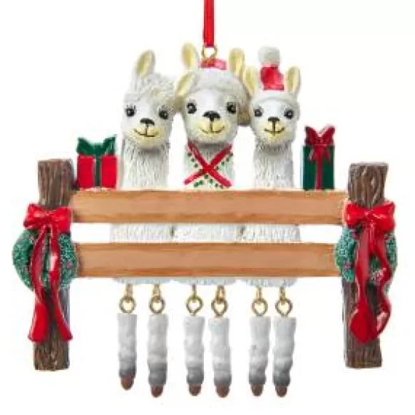 Best Kurt Adler Personalized Llama Family Of 3 Ornament