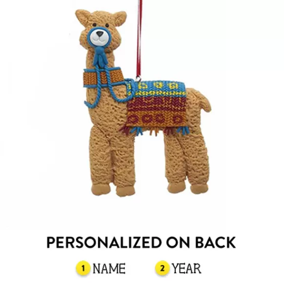 Cheap Personalized Llama With Blanket Ornament Horse & Farm