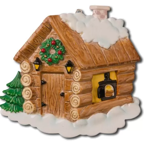 Store PolarX Personalized Log Cabin Ornament