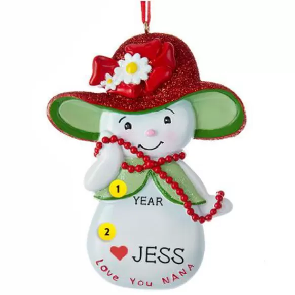 Clearance Personalized Love You Nana Snowwoman Ornament Family Members