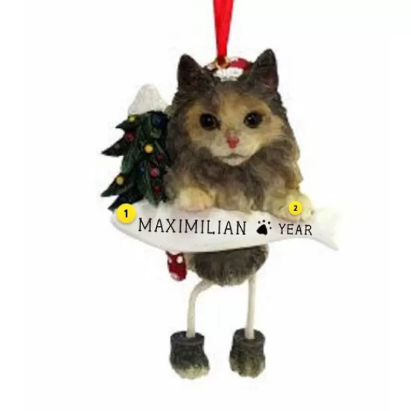 Fashion E & S Imports Personalized Maine Coon Cat Ornament