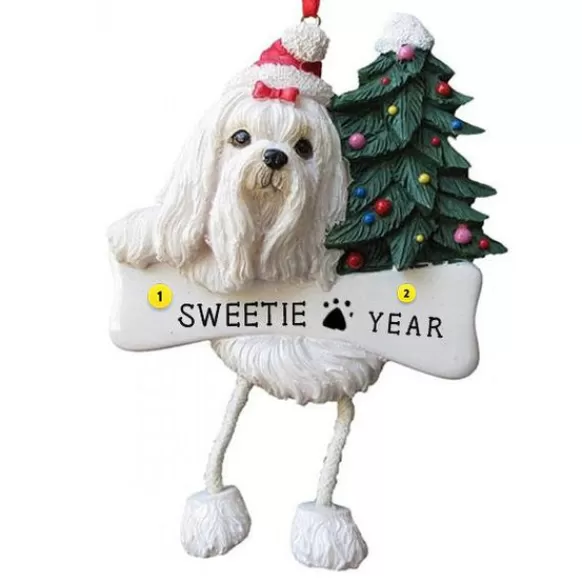 Best E & S Imports Personalized Maltese Dog Ornament