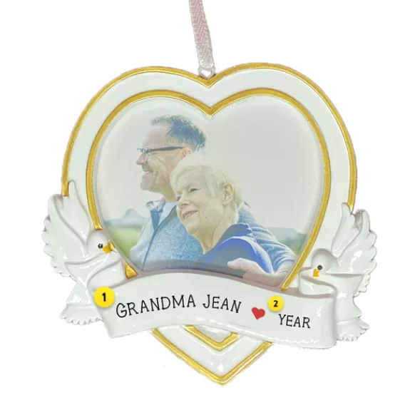 Shop Personalized Memorial Heart Photo Frame Ornament Memorial