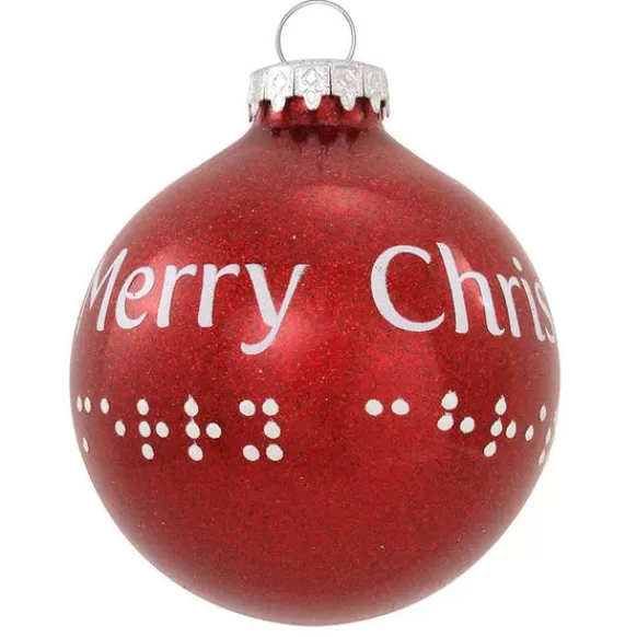 Discount Bronners Personalized Merry Christmas Braille Ornament