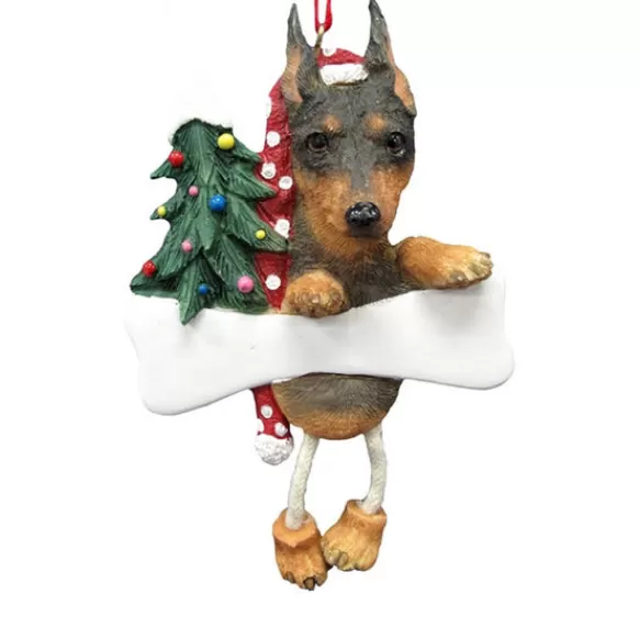 Outlet E & S Imports Personalized Miniature Pinscher Dog Ornament