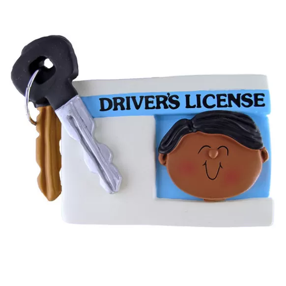 Discount Personalized New Driver's License Ornament - African-American Male New Drivers