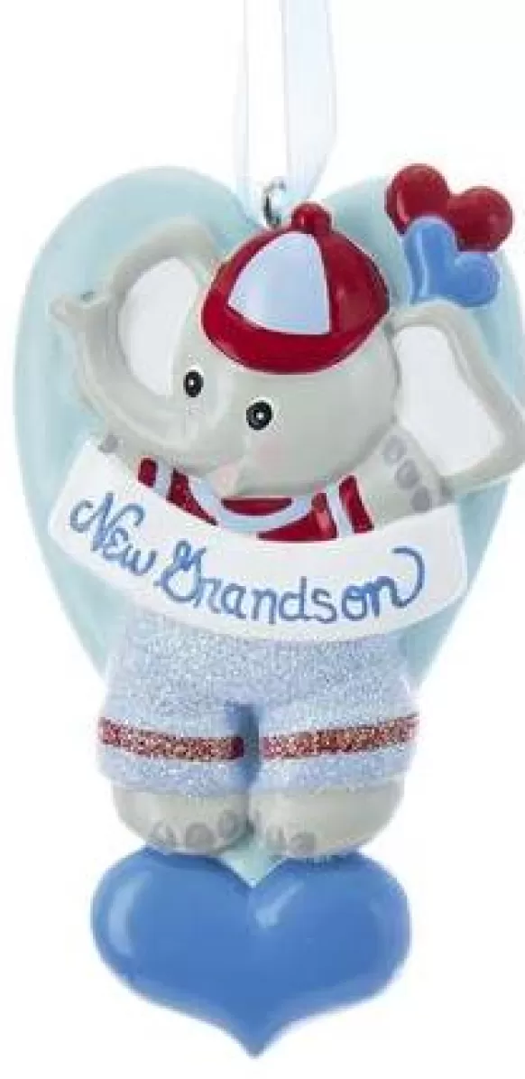 Store Personalized New Granddaughter/ Grandson Elephant Ornament Expecting & New Family