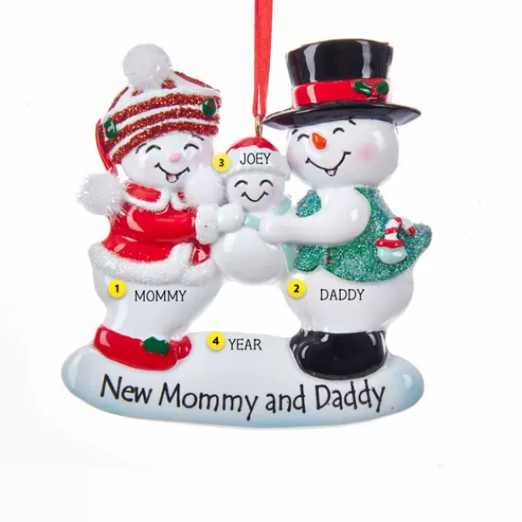 Shop Personalized New Mommy And Daddy Snowman Ornament Expecting & New Family