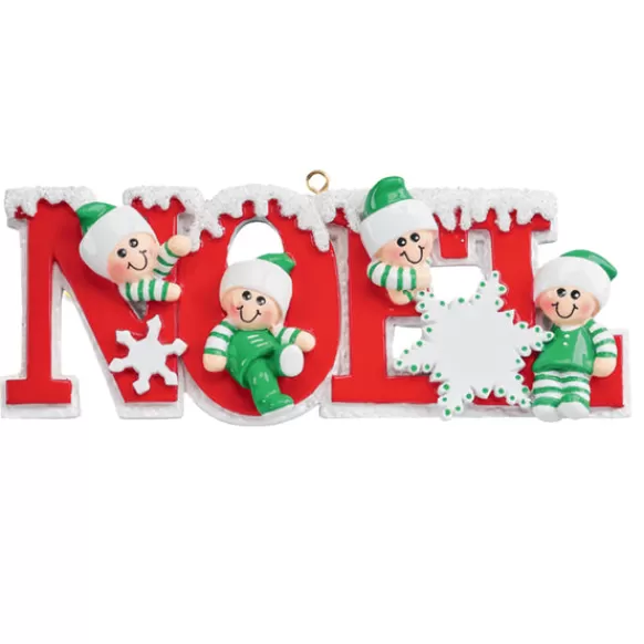 Store Rudolph & Me Personalized Noel Family Of 4 Ornament