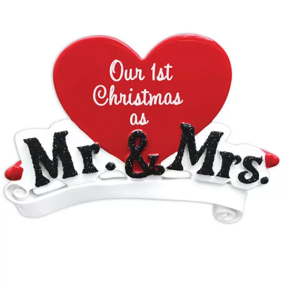 Flash Sale Personalized Our 1St Christmas As Mr. & Mrs. Ornament Engaged, Wedding, & Anniversary