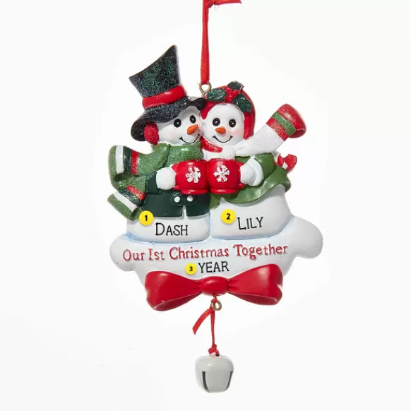 New Personalized Our 1St Christmas Together Snowman Ornament Couples