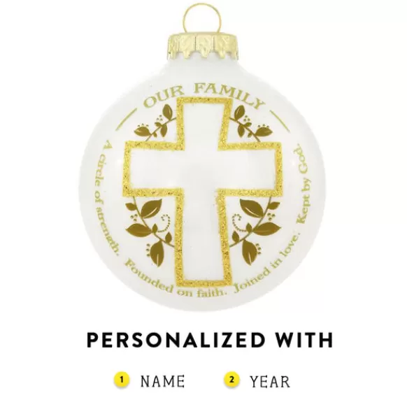 Shop Personalized Our Family Circle Glass Ornament Family Members