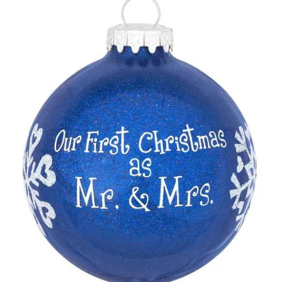 Best Sale Personalized Our First Christmas As Mr. & Mrs. Ornament Engaged, Wedding, & Anniversary