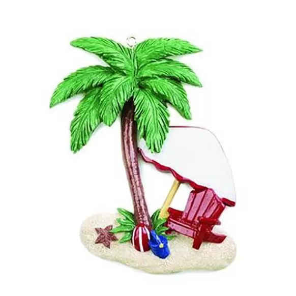 Best Rudolph & Me Personalized Palm Tree Beach Ornament