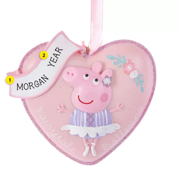 Best Sale Personalized Peppa Pig Heart Ornament Kids