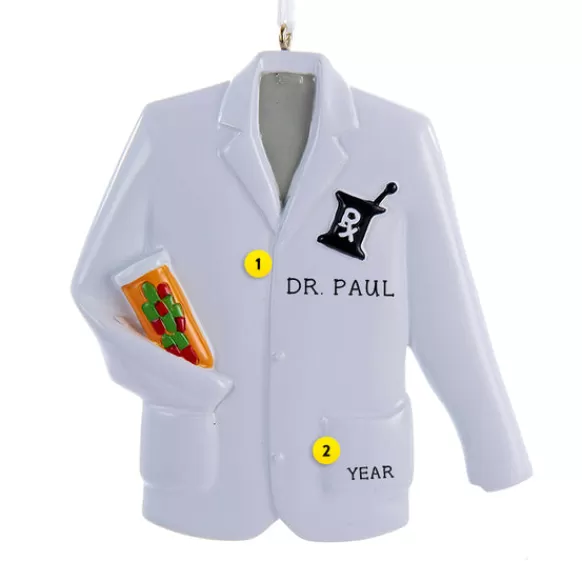 Cheap Kurt Adler Personalized Pharmacist Coat Ornament