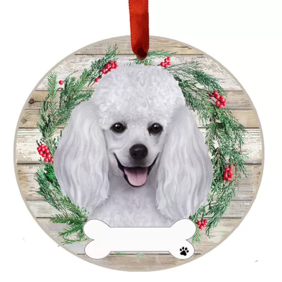 Best E & S Imports Personalized Poodle Ornament - White