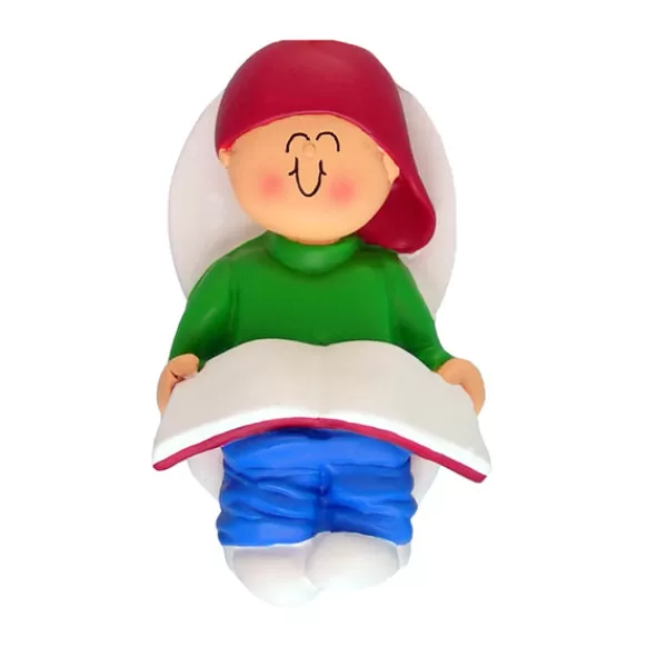 Online Personalized Potty Training Toddler Ornament - Male Growing Up