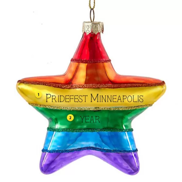 Fashion Personalized Pride Glass Star Ornament Inspirational