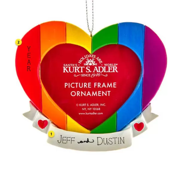 Flash Sale Personalized Pride Picture Frame Ornament Engaged, Wedding, & Anniversary