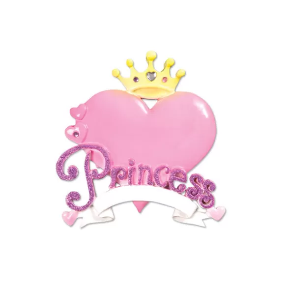 Shop Personalized Princess Heart Crown Ornament Kids