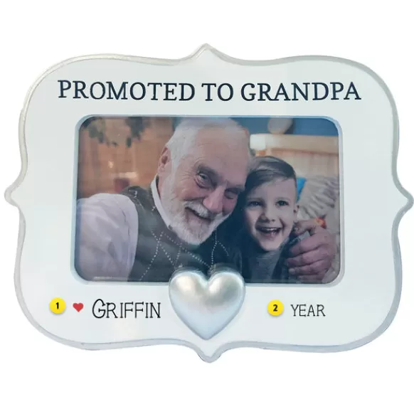 Best Sale Personalized Promoted To Grandpa Frame Ornament Expecting & New Family