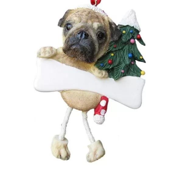 Shop E & S Imports Personalized Pug Dog Ornament